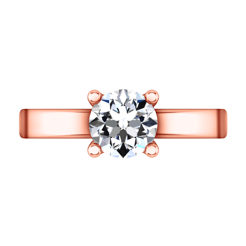Solitaire Diamond Engagement Ring Amira 14K Rose Gold