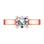 Solitaire Diamond Engagement Ring Amira 14K Rose Gold