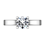 Round Diamond Solitaire Engagement Ring Amira 14K White Gold