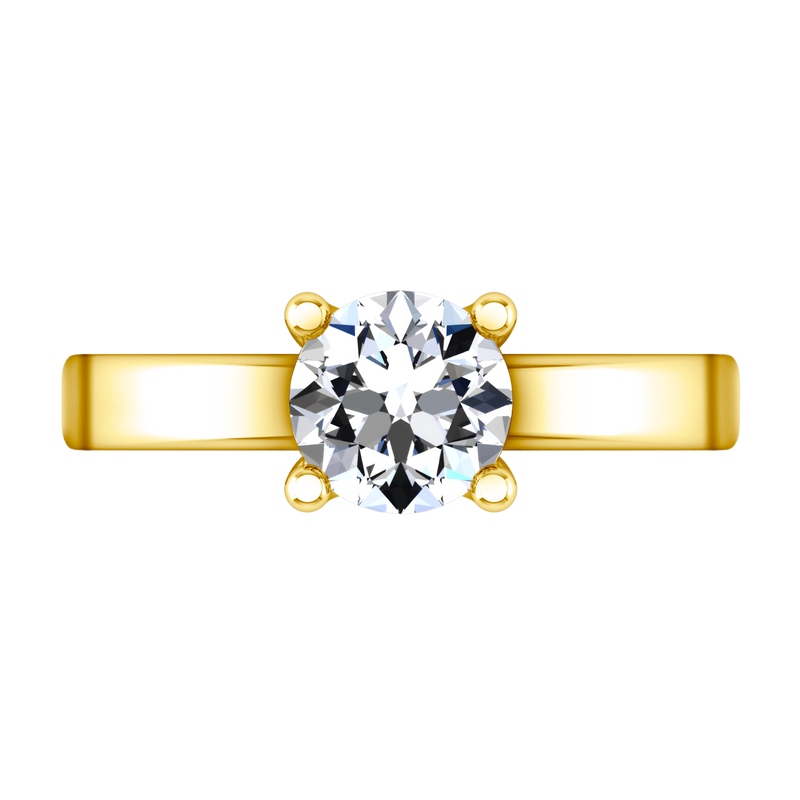 Solitaire Diamond Engagement Ring Amira 14K Yellow Gold