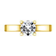 Solitaire Diamond Engagement Ring Amira 14K Yellow Gold