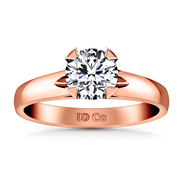 Solitaire Diamond Engagement Ring Luna 14K Rose Gold