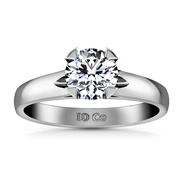 Round Diamond Solitaire Engagement Ring Luna 14K White Gold