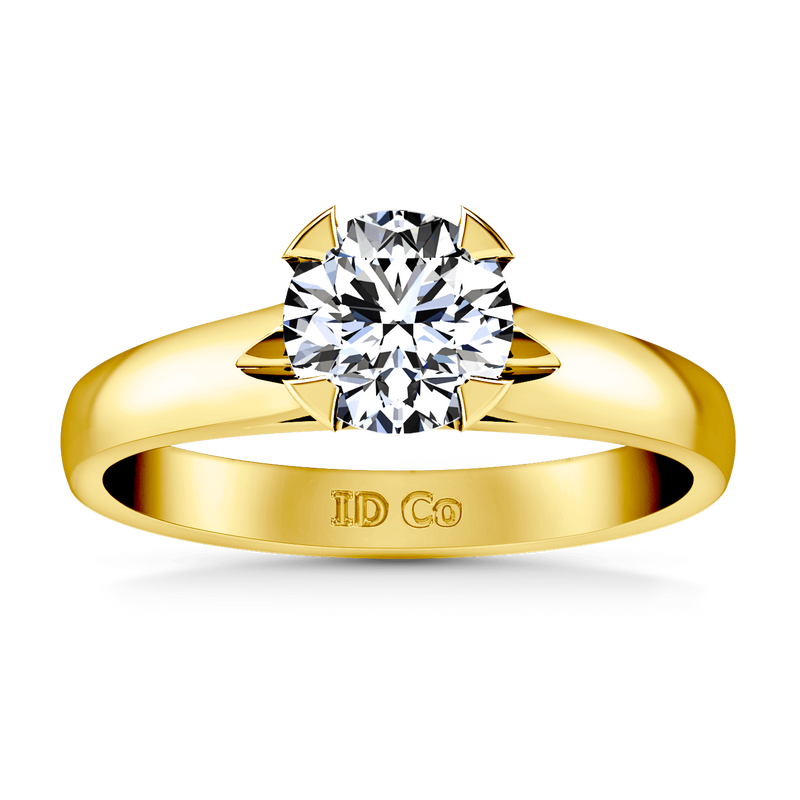 Solitaire Diamond Engagement Ring Luna 14K Yellow Gold