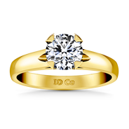 Solitaire Diamond Engagement Ring Luna 14K Yellow Gold
