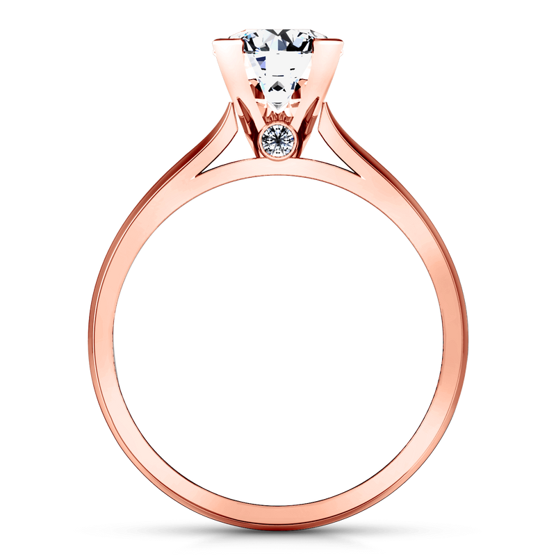 Solitaire Diamond Engagement Ring Luna 14K Rose Gold