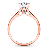 Solitaire Diamond Engagement Ring Luna 14K Rose Gold