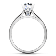 Round Diamond Solitaire Engagement Ring Luna 14K White Gold