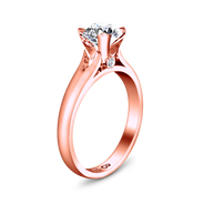 Solitaire Diamond Engagement Ring Luna 14K Rose Gold