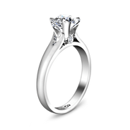 Round Diamond Solitaire Engagement Ring Luna 14K White Gold