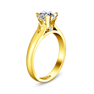 Solitaire Diamond Engagement Ring Luna 14K Yellow Gold