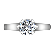 Round Diamond Solitaire Engagement Ring Luna 14K White Gold