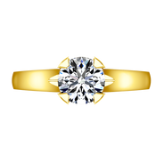 Solitaire Diamond Engagement Ring Luna 14K Yellow Gold
