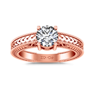 Solitaire Diamond Engagement Ring Kensington 14K Rose Gold