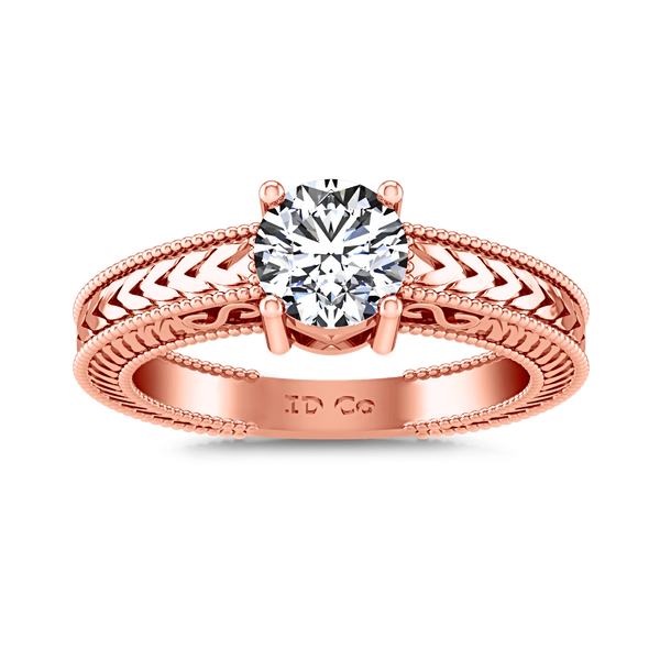 Solitaire Diamond Engagement Ring Kensington 14K Rose Gold