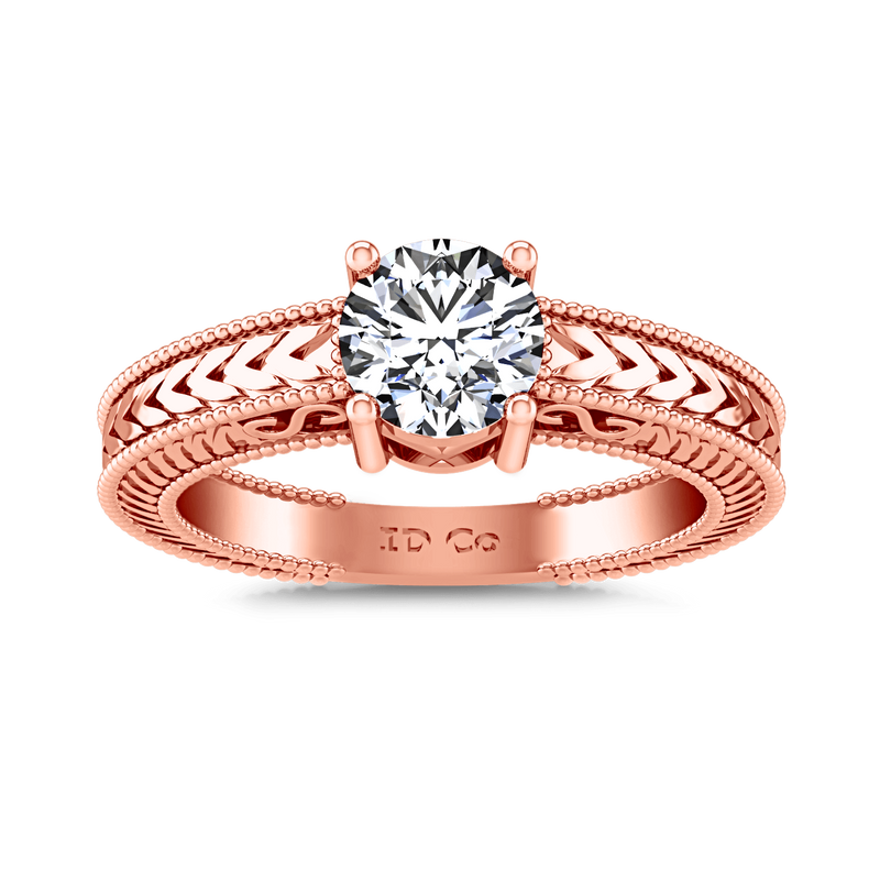 Solitaire Diamond Engagement Ring Kensington 14K Rose Gold