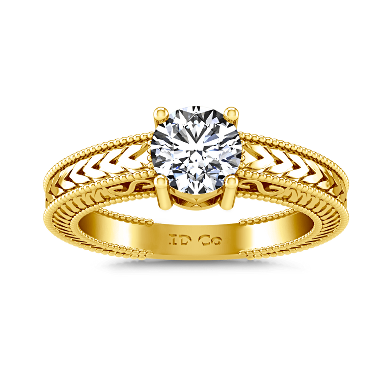 Solitaire Diamond Engagement Ring Kensington 14K Yellow Gold