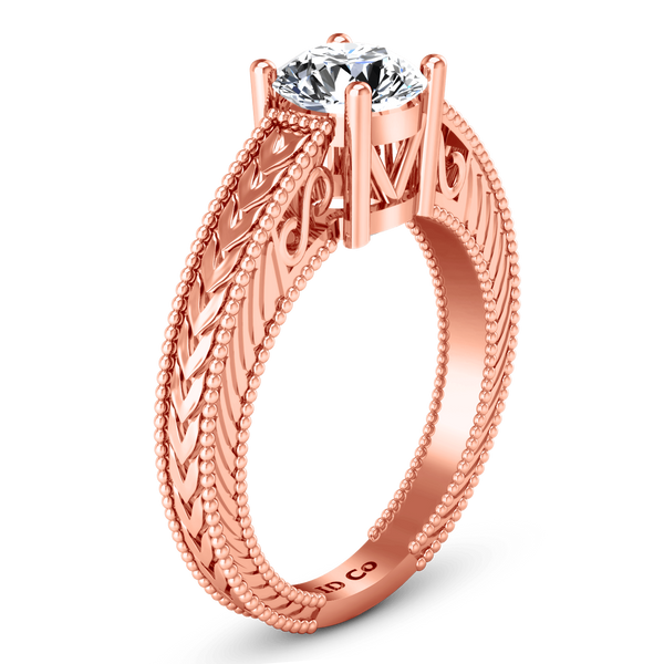 Solitaire Diamond Engagement Ring Kensington 14K Rose Gold