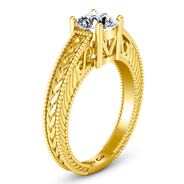 Solitaire Diamond Engagement Ring Kensington 14K Yellow Gold