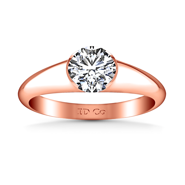Solitaire Diamond Engagement Ring Ansley 14K Rose Gold