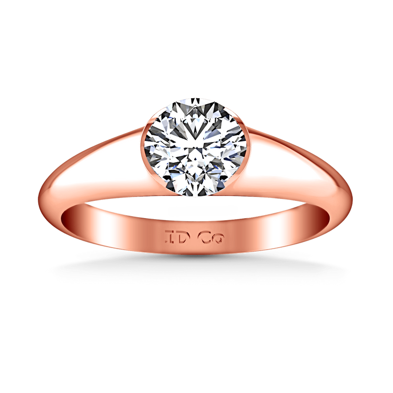 Solitaire Diamond Engagement Ring Ansley 14K Rose Gold