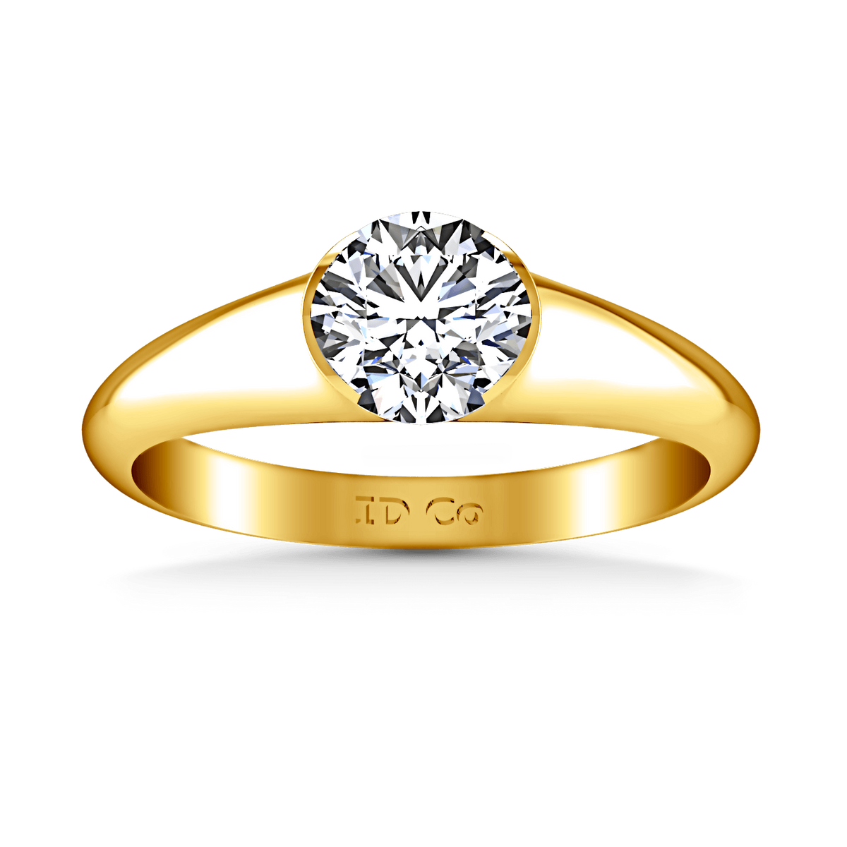 Solitaire Diamond Engagement Ring Ansley 14K Yellow Gold