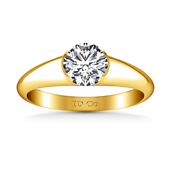 Solitaire Diamond Engagement Ring Ansley 14K Yellow Gold
