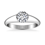 Round Diamond Solitaire Engagement Ring Ansley 14K White Gold