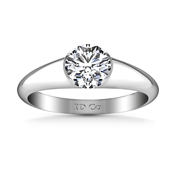 Round Diamond Solitaire Engagement Ring Ansley 14K White Gold