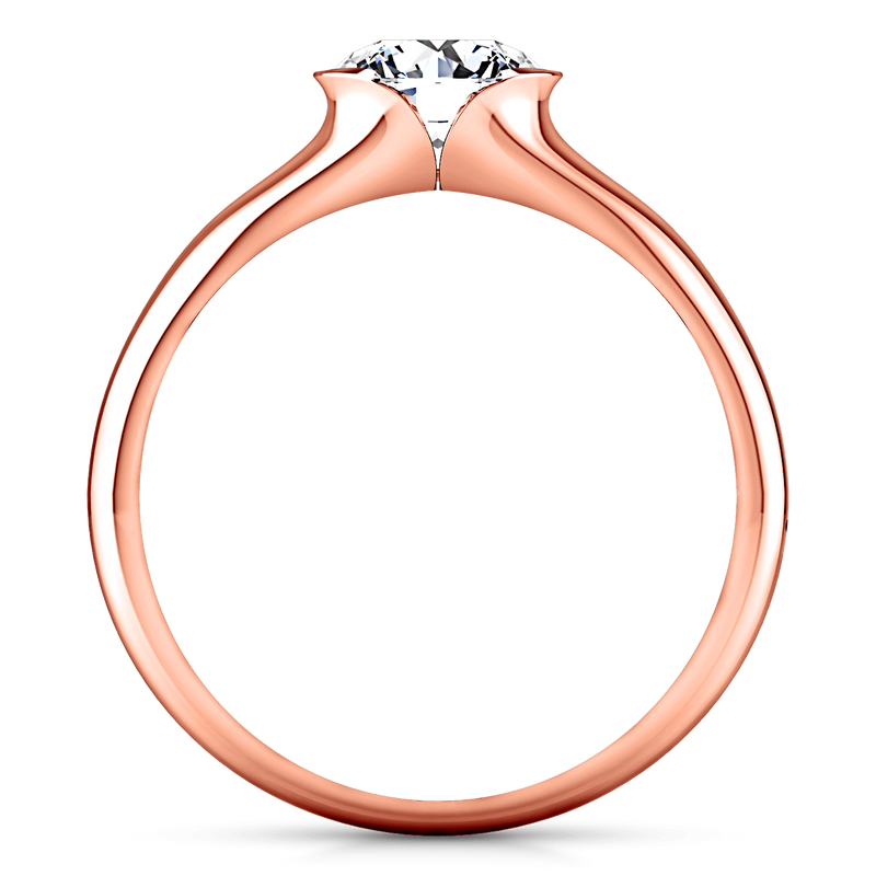 Solitaire Diamond Engagement Ring Ansley 14K Rose Gold