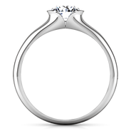 Round Diamond Solitaire Engagement Ring Ansley 14K White Gold