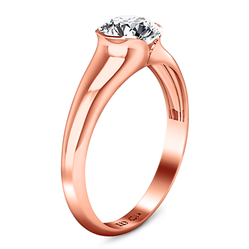 Solitaire Diamond Engagement Ring Ansley 14K Rose Gold
