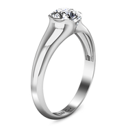 Round Diamond Solitaire Engagement Ring Ansley 14K White Gold