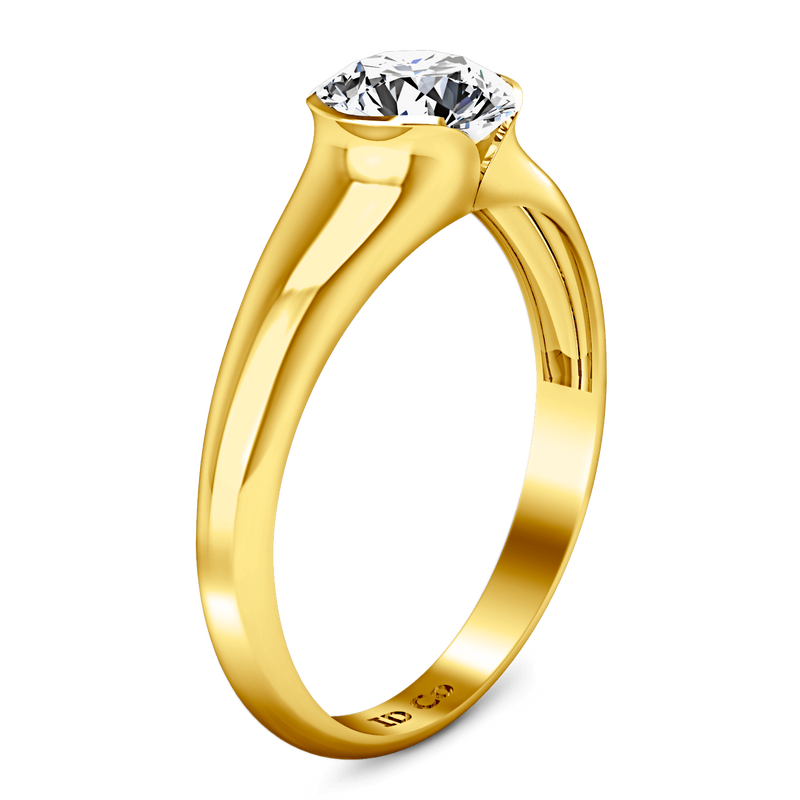 Solitaire Diamond Engagement Ring Ansley 14K Yellow Gold