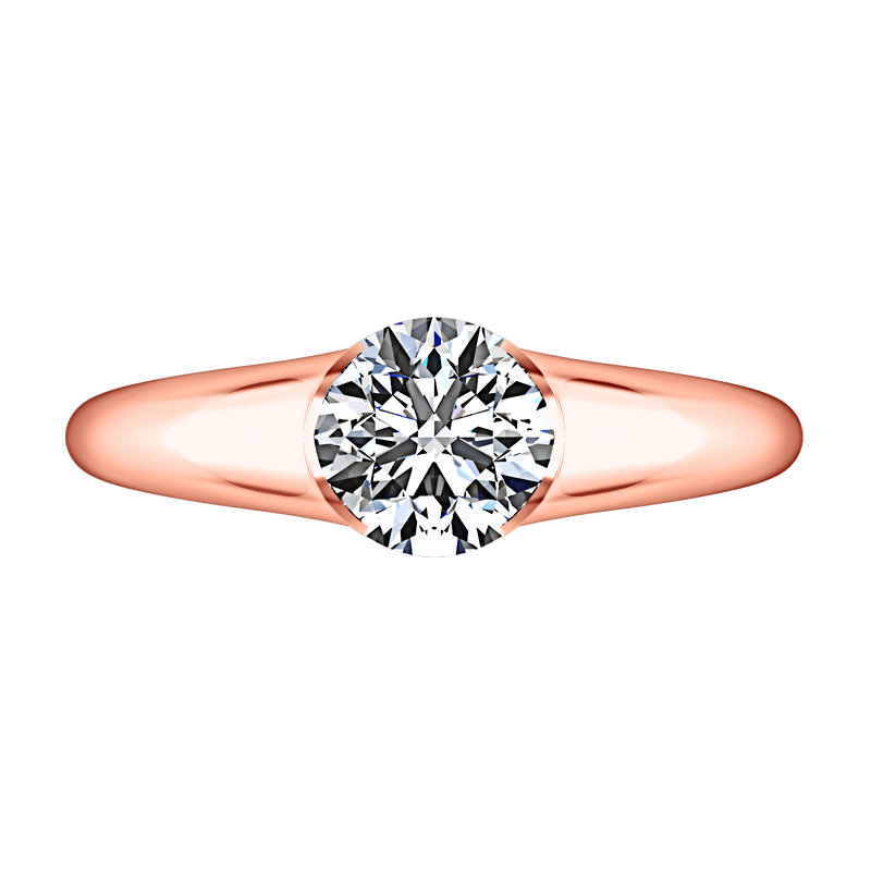 Solitaire Diamond Engagement Ring Ansley 14K Rose Gold