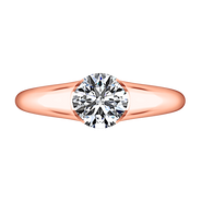 Solitaire Diamond Engagement Ring Ansley 14K Rose Gold