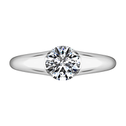 Round Diamond Solitaire Engagement Ring Ansley 14K White Gold