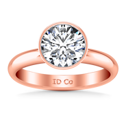 Solitaire Diamond Engagement Ring Contempo 14K Rose Gold