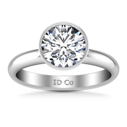 Round Diamond Solitaire Engagement Ring Contempo 14K White Gold