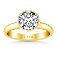 Solitaire Diamond Engagement Ring Contempo 14K Yellow Gold