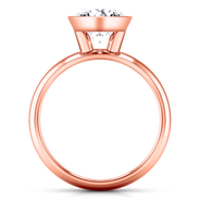 Solitaire Diamond Engagement Ring Contempo 14K Rose Gold