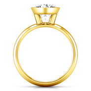 Solitaire Diamond Engagement Ring Contempo 14K Yellow Gold