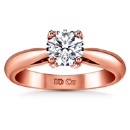 Solitaire Diamond Engagement Ring Caressa 14K Rose Gold
