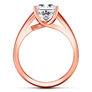 Solitaire Diamond Princess Cut Engagement Ring Leyla 14K Rose Gold
