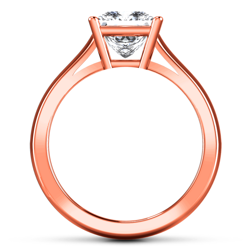 Solitaire Diamond Princess Cut Engagement Ring Angie 14K Rose Gold
