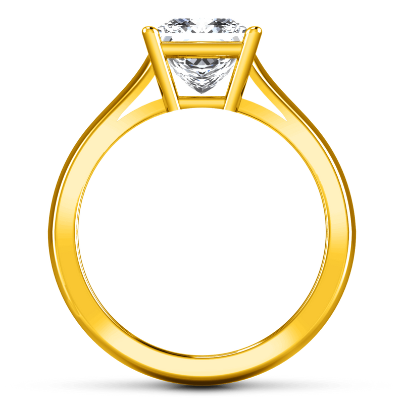 Solitaire Diamond Princess Cut Engagement Ring Angie 14K Yellow Gold