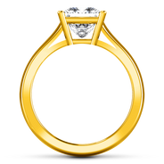 Solitaire Diamond Princess Cut Engagement Ring Angie 14K Yellow Gold