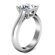 Solitaire Princess Cut Diamond Engagement Ring Angie 14K White Gold