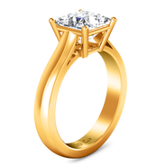 Solitaire Diamond Princess Cut Engagement Ring Angie 14K Yellow Gold