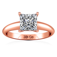 Solitaire Diamond Princess Cut Engagement Ring Cindy 14K Rose Gold
